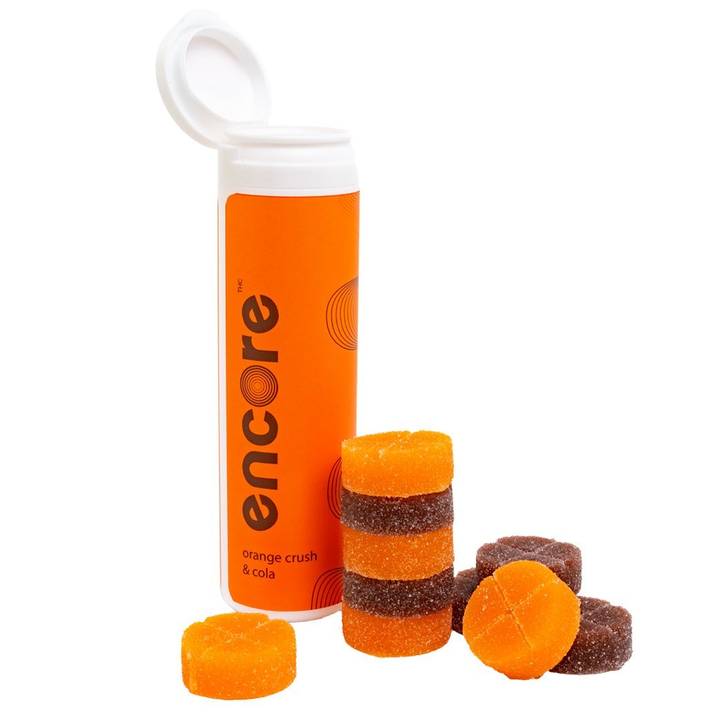 Comestibles con THC Encore: Naranja triturada y cola
